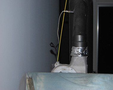 Ventilador de salida de humos y sonda de control de temperatura