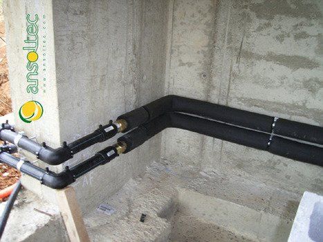 Conducción de captación hasta bomba goetermica