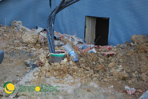 Detalle de entubado de sondeo vertical