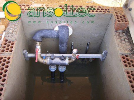 Arqueta y colector de captación vertical