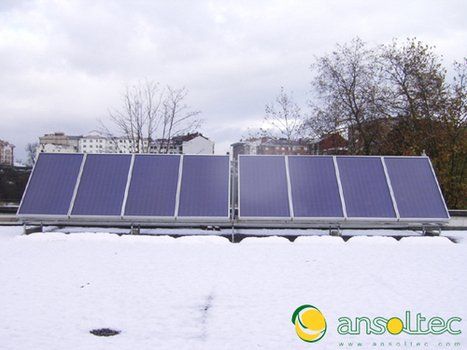 Vista frontal colectores planos