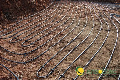 Tubos de captación a 1,2 metros de profundidad