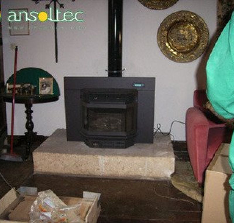 Estufa de pellets encastrable
