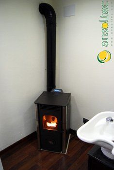 Estufa en funcionamiento