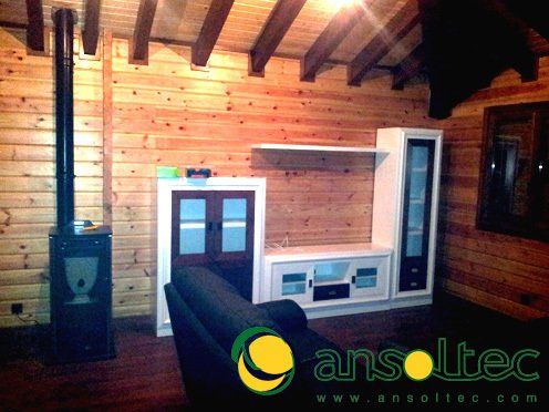 Estufa Vigo en casa de madera