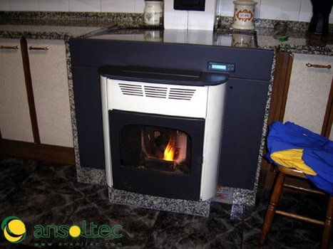 Termoestufa en funcionamiento