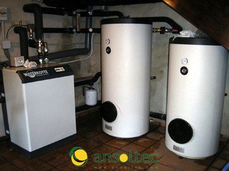 Bomba de calor, depósito de inercia y ACS Waterkotte