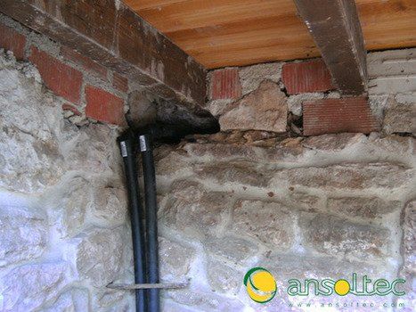 Detalle de la salida de la captación al terreno