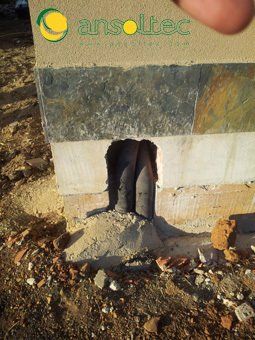 Entrada de tuberías de captación a Sala de Equipos