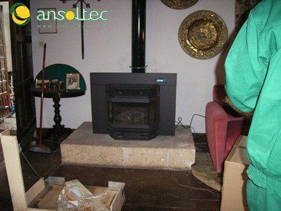 Estufa de pellets encastrable