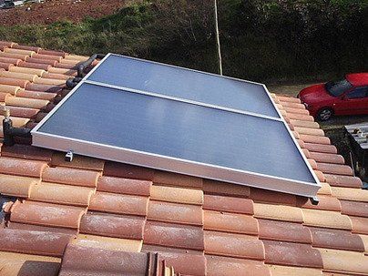 Captadores superpuestos en tejado