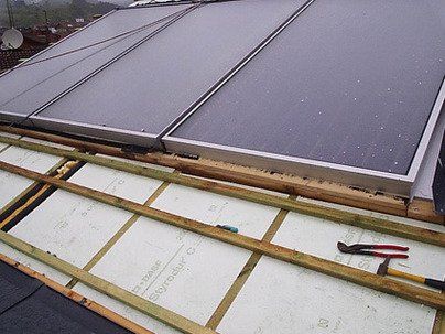 Colocación de captadores en cubierta