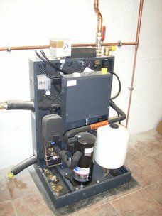 Bomba de calor en montaje