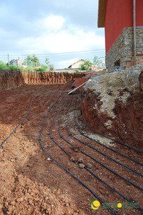 Salida de tubos de la arqueta