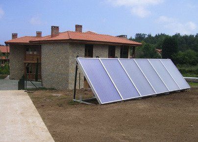 Captadores solares sobre suelo