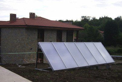 Captadores solares sobre suelo