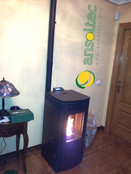 Salida de humos en tubo lacado negro