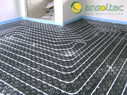 Suelo radiante en interior de vivienda