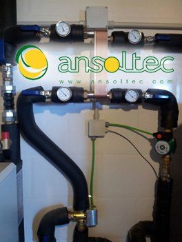 Intercambiador de placas de ACS, bomba de ACS y válvula motorizada 3 vías