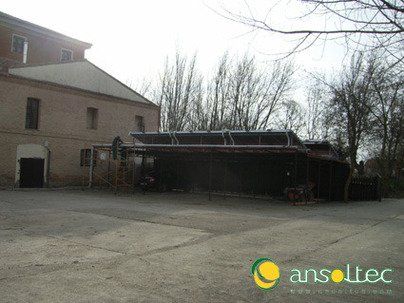 Vista trasera del campo de captadores