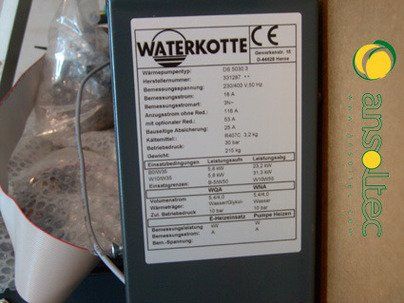 Placa características bomba de calor de geotermia