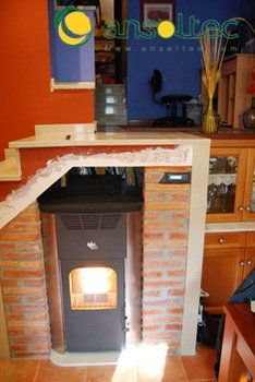 Termoestufa conectada a radiadores