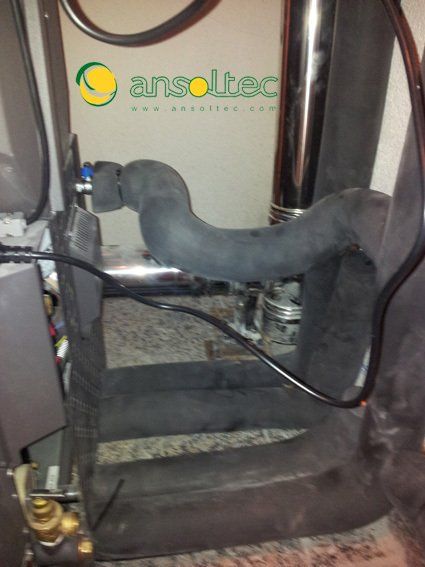 Parte trasera de la caldera