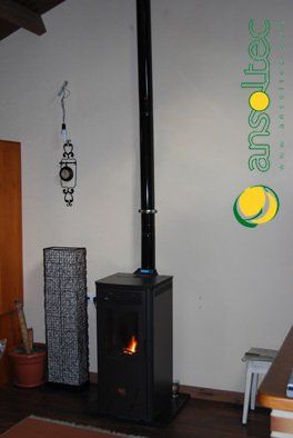 salida de humos en color negro