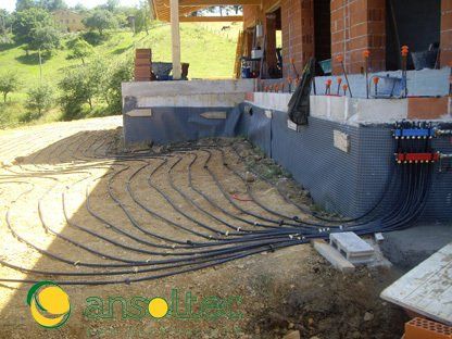 Vista general de la captación horizontal y el colector de captación