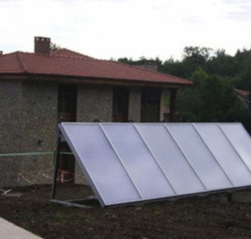 Captadores solares sobre suelo