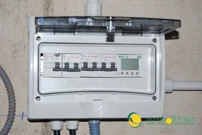 Cuadro eléctrico con contador eléctrico