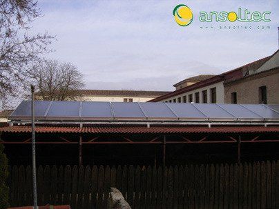 Vista frontal captadores solares