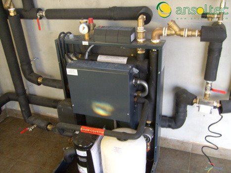 Detalle de bomba de calor geotérmica