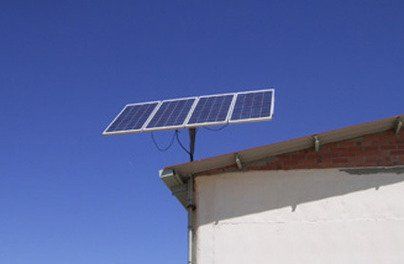 Módulos fotovoltaicos sobre estructura