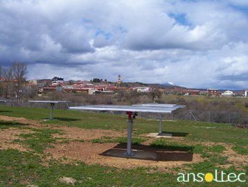 Seguidores en posición horizontal, protección contra el viento