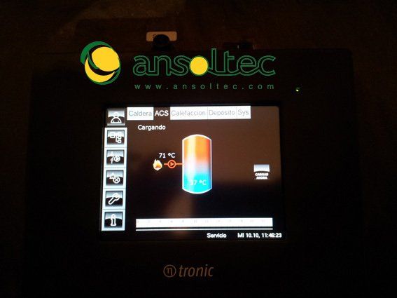 Pantalla de control de ACS