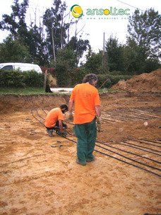 Trabajos de instalación de captación horizontal
