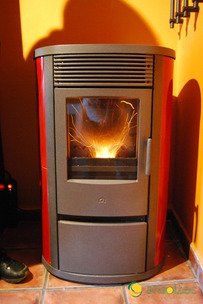 Estufa funcionando