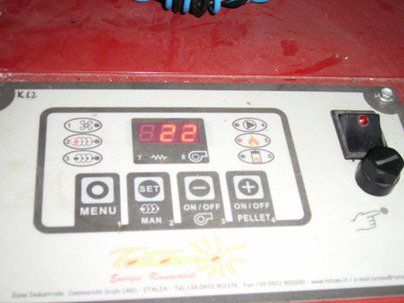 Panel de control de la caldera