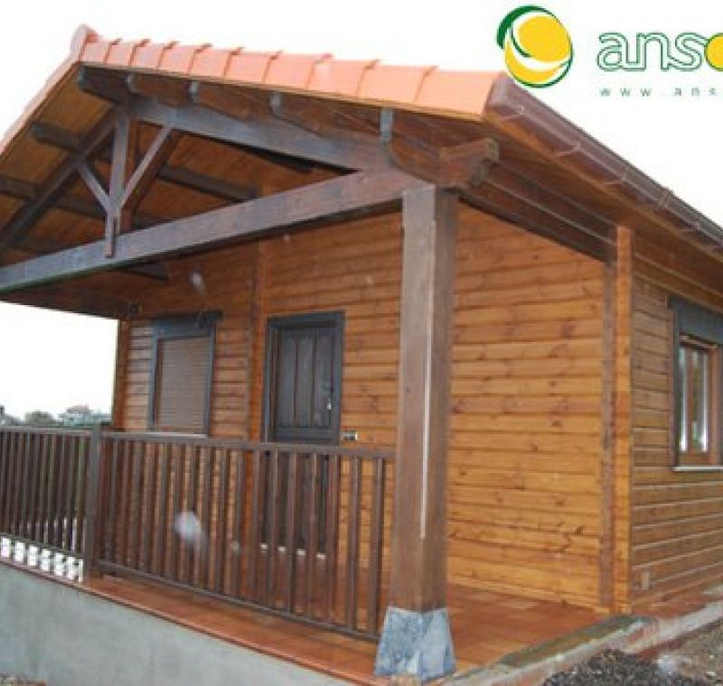 Casa de madera donde se instaló la estufa