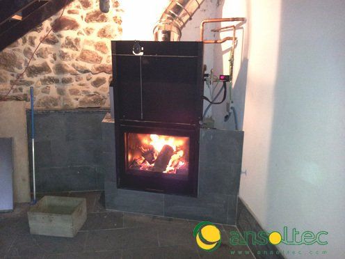 Termoestufa e instalación hidráulica