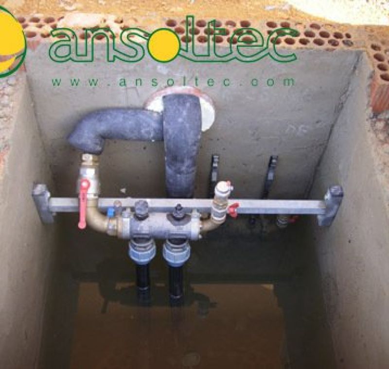 Arqueta y colector de captación vertical